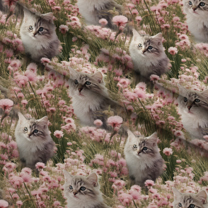 Whiskers and Blossoms Pattern 9 Minky Fabric