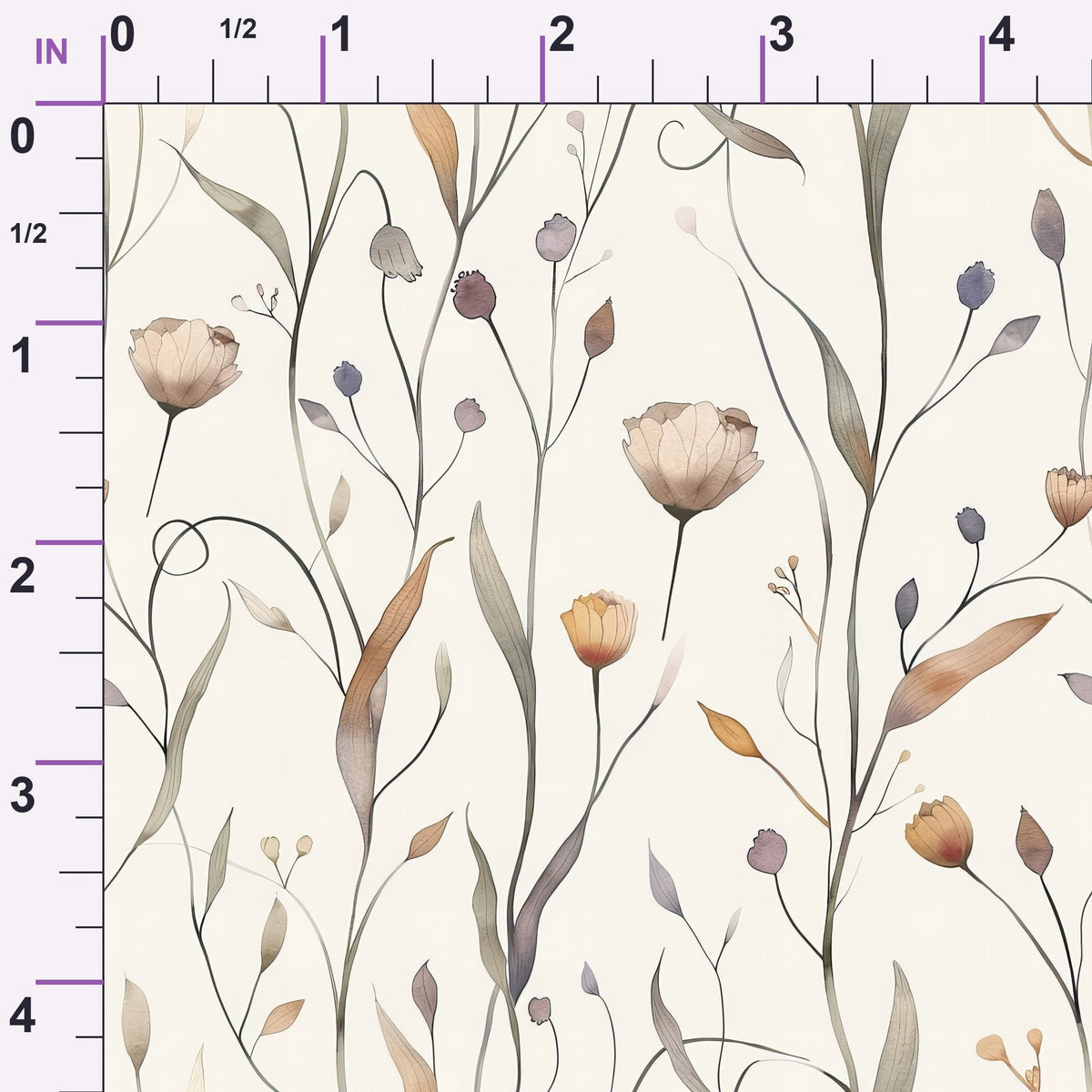 Whispering Stems Pattern 2 Minky Fabric