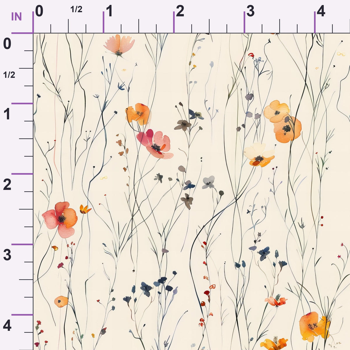 Whispering Stems Pattern 3 Minky Fabric