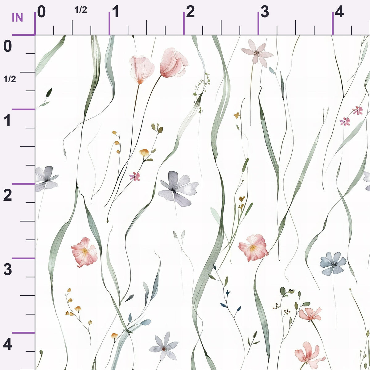 Whispering Stems Pattern 5 Minky Fabric