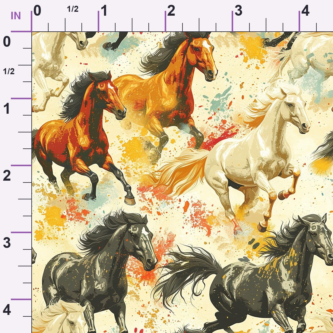 Wild Gallop Pattern 10 Minky Fabric