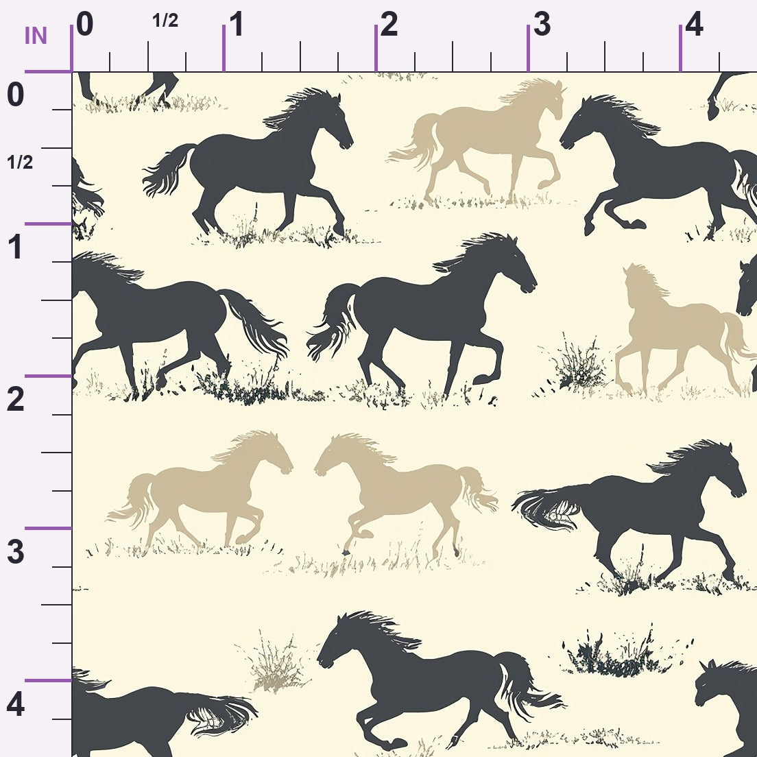 Wild Gallop Pattern 3 Minky Fabric