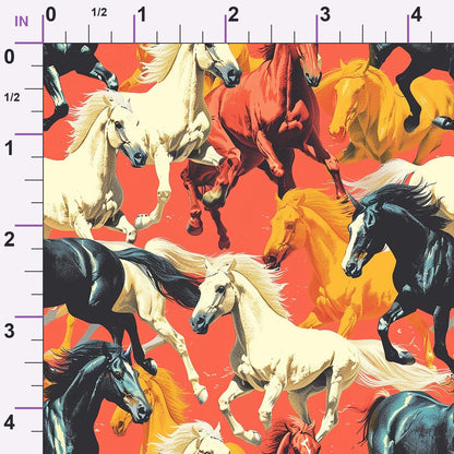 Wild Gallop Pattern 4 Minky Fabric