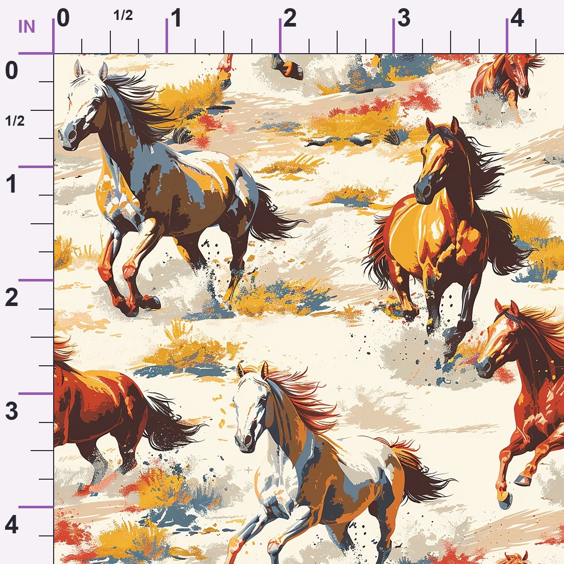 Wild Gallop Pattern 6 Minky Fabric