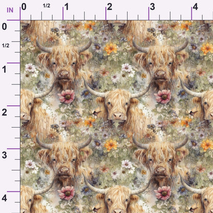 Wildflower Herd Pattern 1 Minky Fabric
