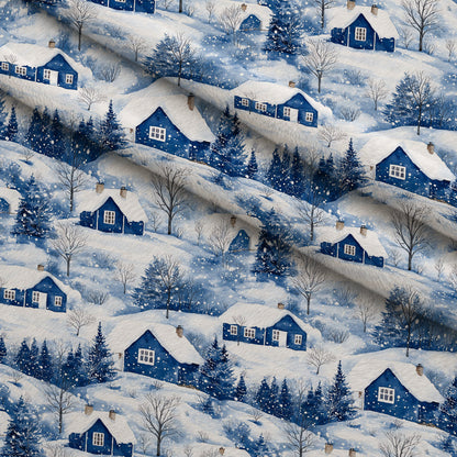 Winter Landscape Minky Fabric