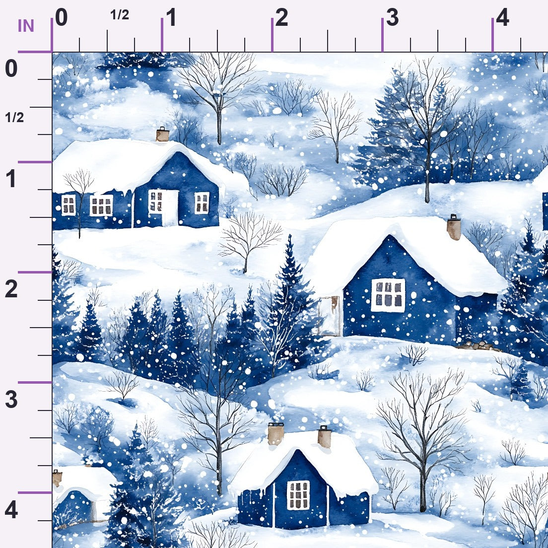 Winter Landscape Minky Fabric