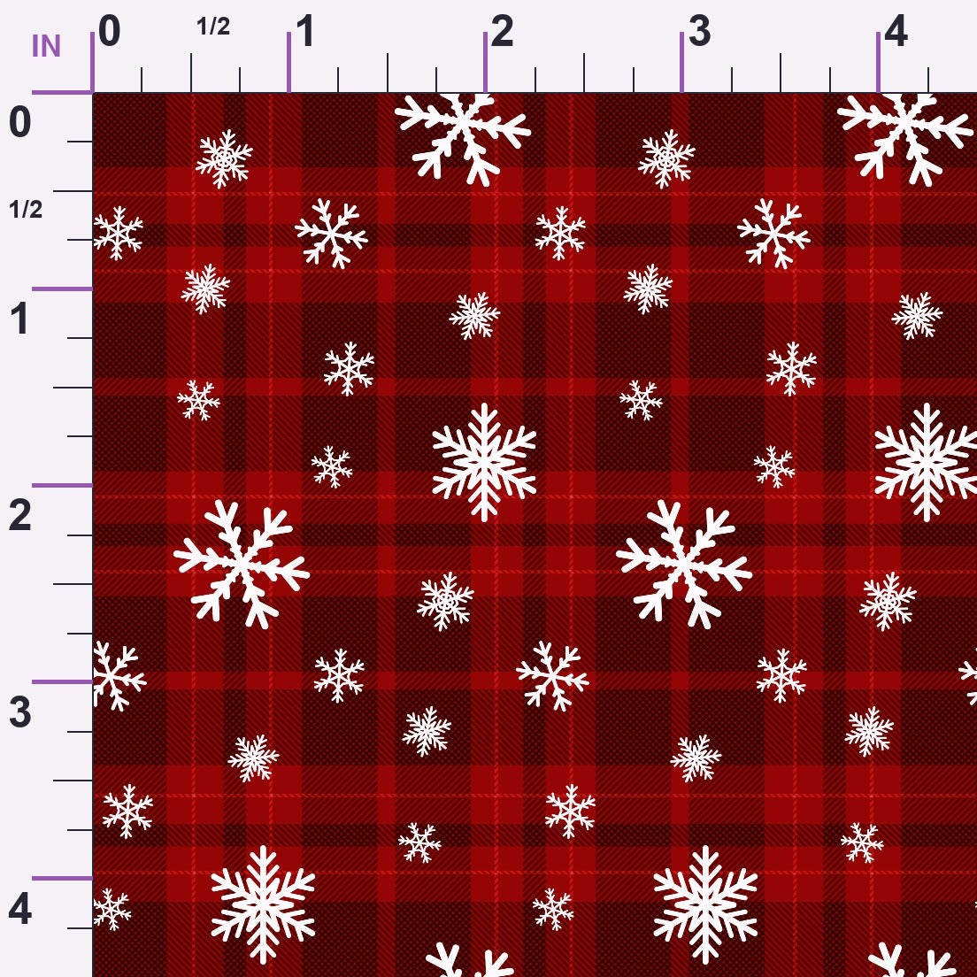 Winter Red Plaid Minky Fabric