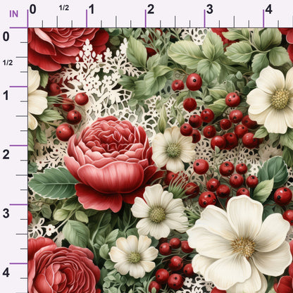 Winterberry Blooms Pattern 14 Minky Fabric