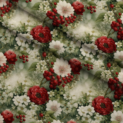 Winterberry Blooms Pattern 16 Minky Fabric