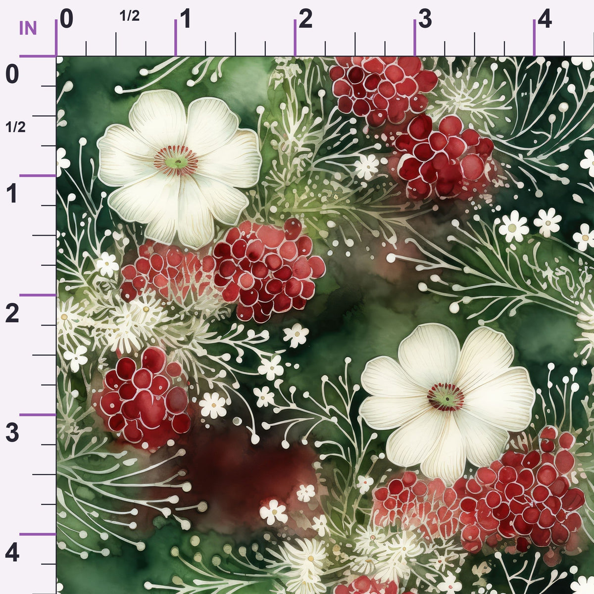 Winterberry Blooms Pattern 18 Minky Fabric