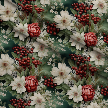 Winterberry Blooms Pattern 19 Minky Fabric