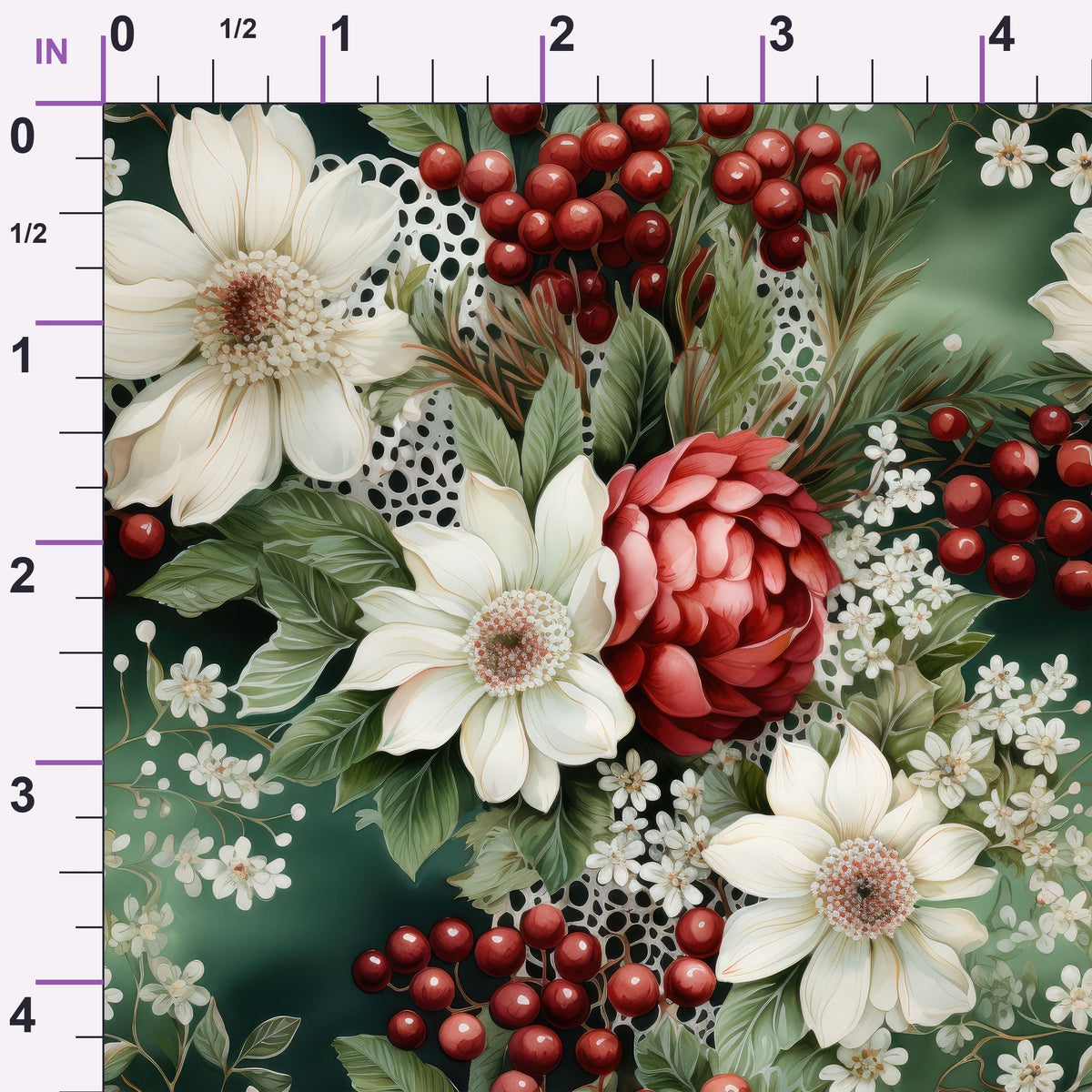 Winterberry Blooms Pattern 19 Minky Fabric