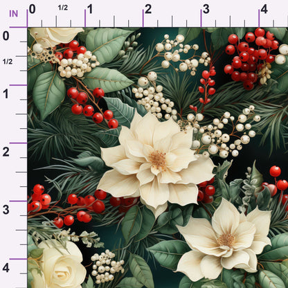 Winterberry Blooms Pattern 3 Minky Fabric