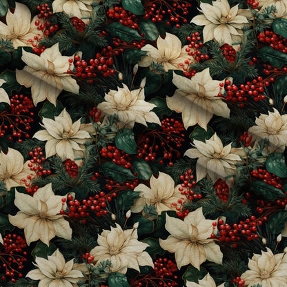 Winterberry Blooms Pattern 7 Minky Fabric