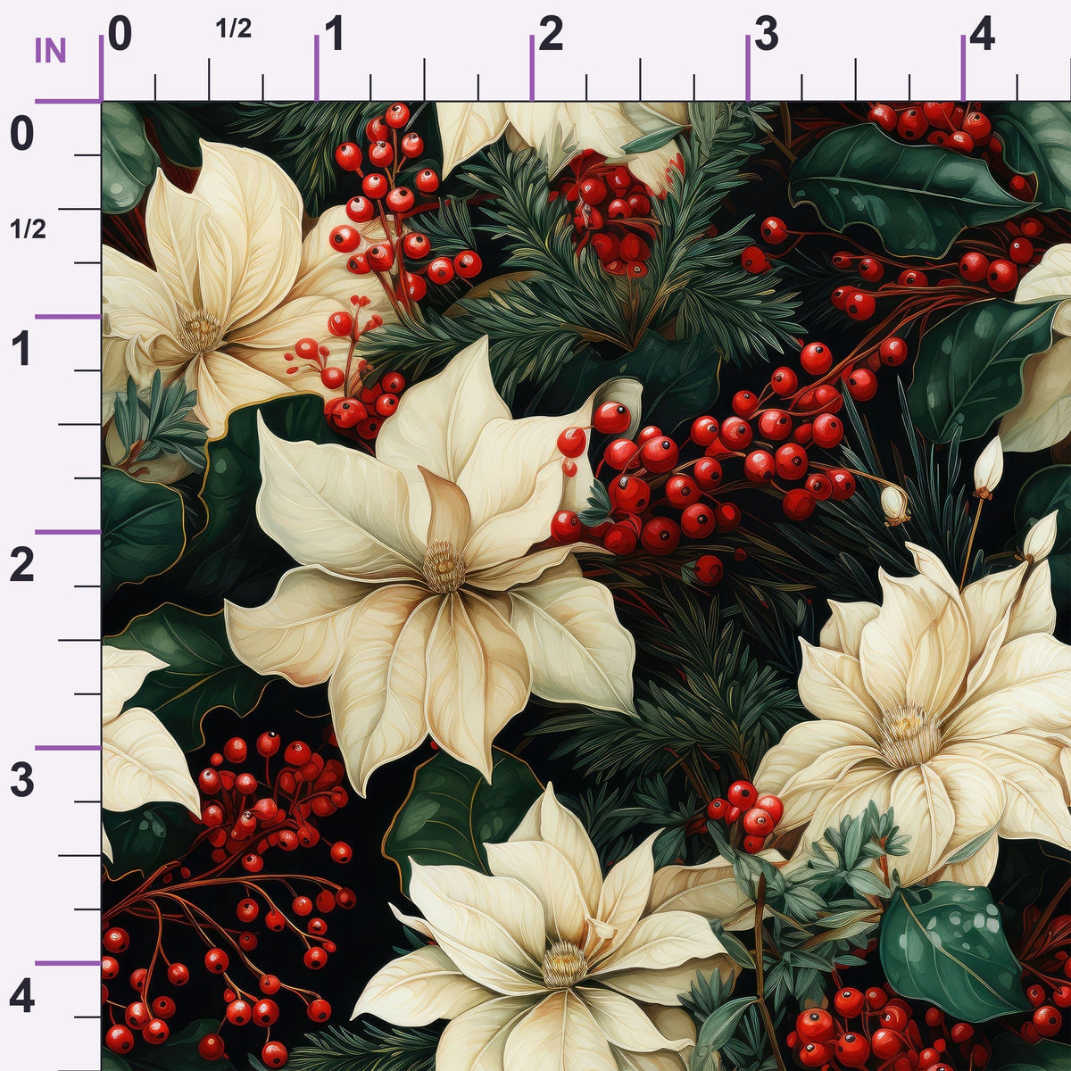 Winterberry Blooms Pattern 7 Minky Fabric