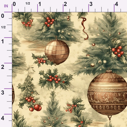 Winterberry Songbirds Pattern 1 Minky Fabric