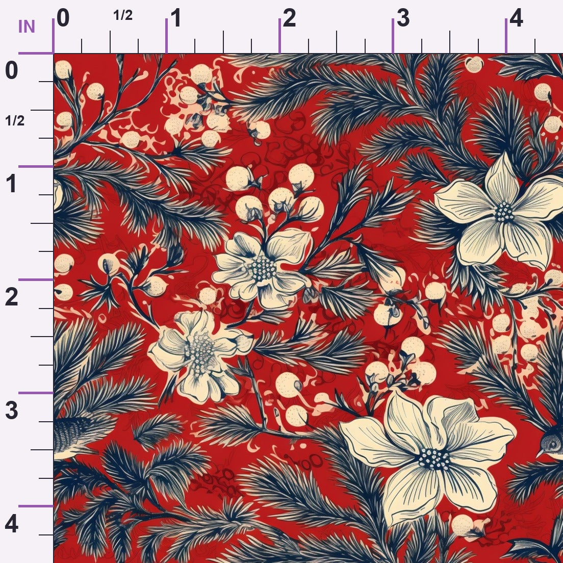 Winterberry Songbirds Pattern 10 Minky Fabric