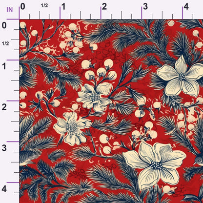 Winterberry Songbirds Pattern 10 Minky Fabric