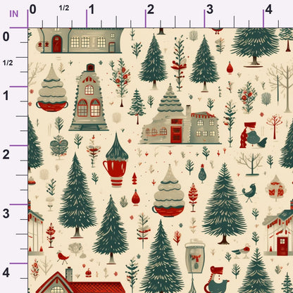 Winterberry Songbirds Pattern 12 Minky Fabric