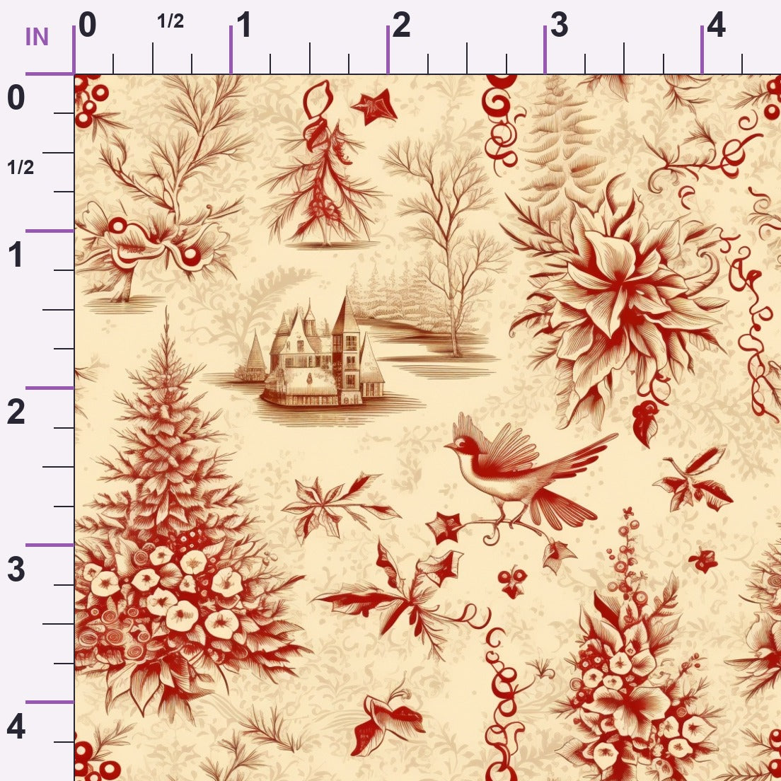 Winterberry Songbirds Pattern 15 Minky Fabric