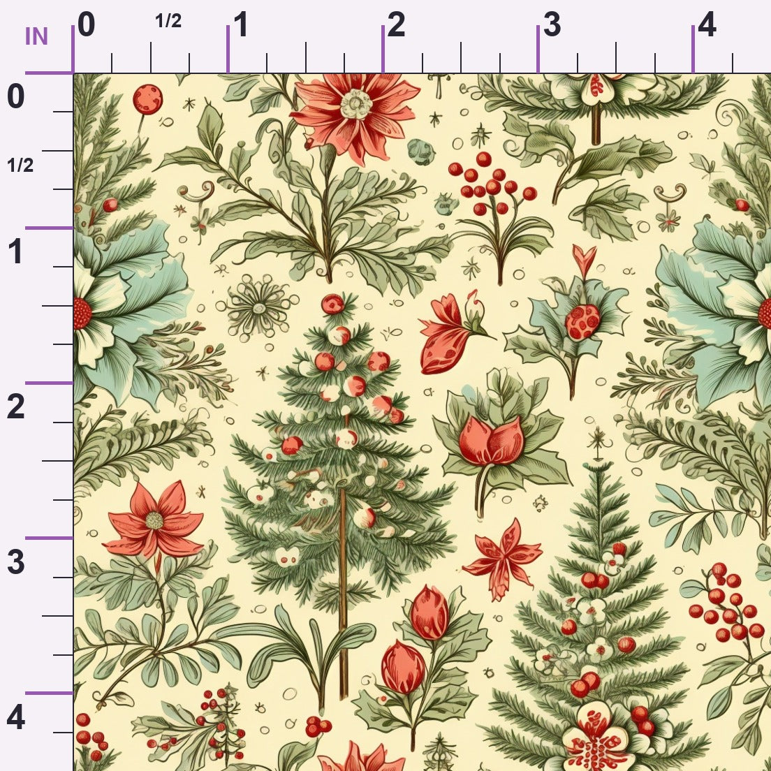 Winterberry Songbirds Pattern 2 Minky Fabric