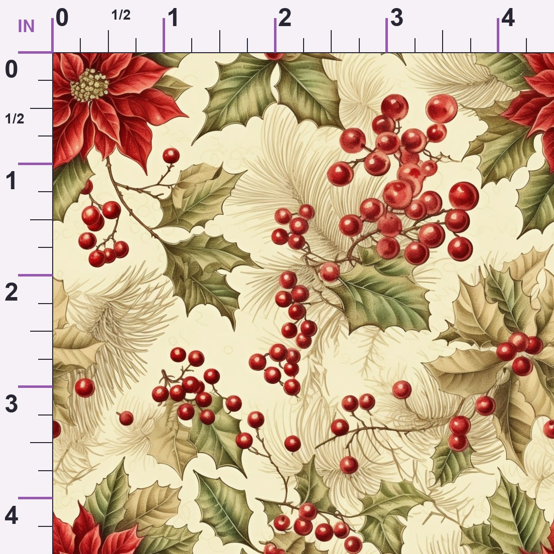 Winterberry Songbirds Pattern 9 Minky Fabric