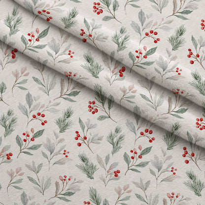 Winterberry Sprigs Pattern 1 Minky Fabric