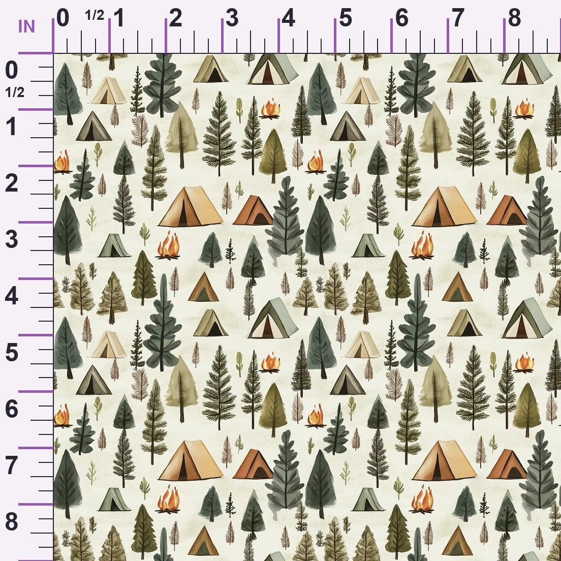 Woodland Campsite Pattern 5 Minky Fabric