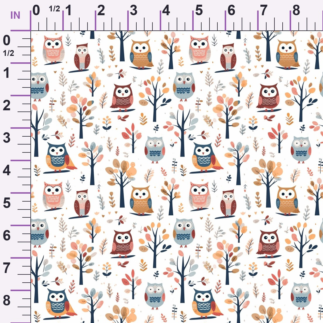 Woodland Hoots Pattern 1 Minky Fabric