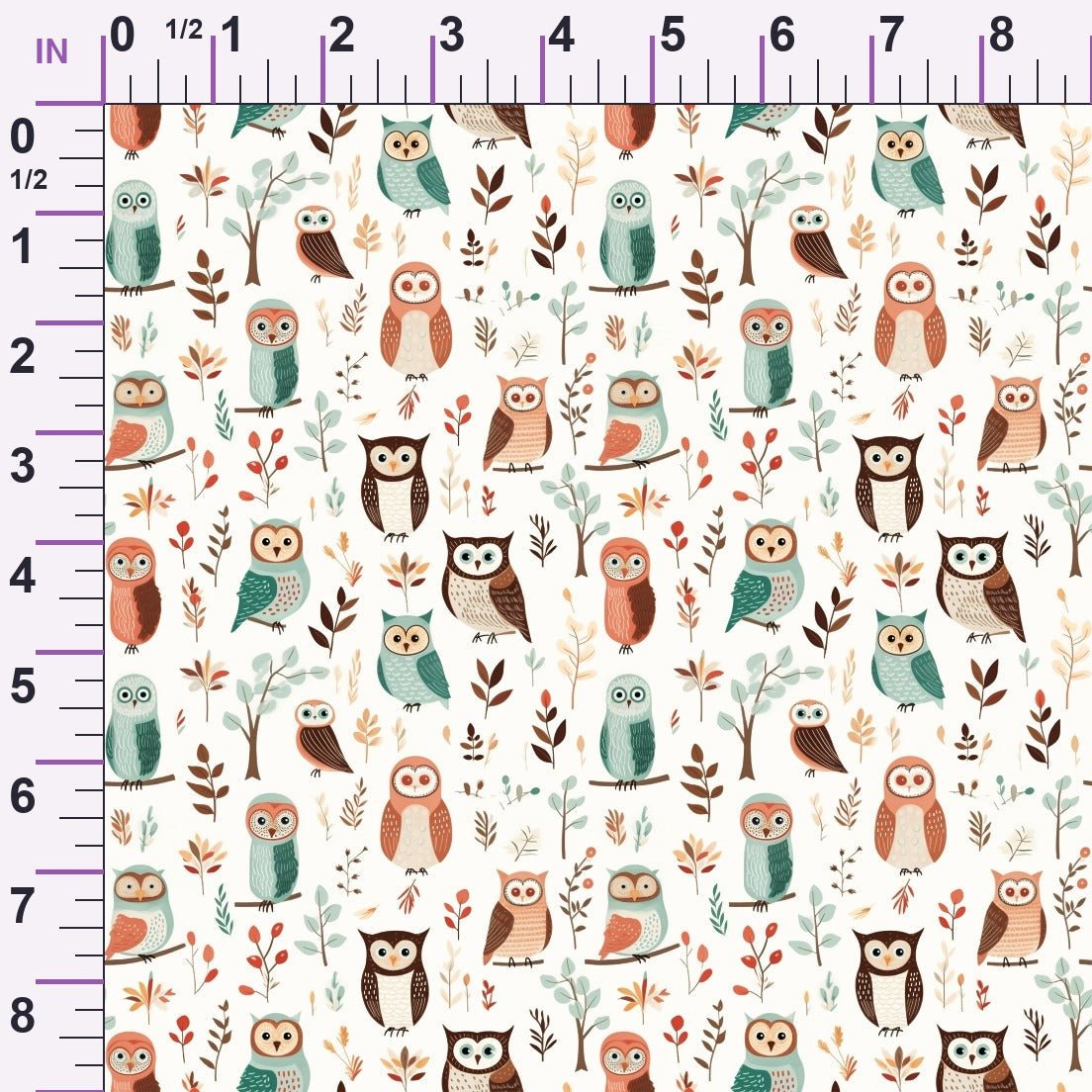 Woodland Hoots Pattern 10 Minky Fabric