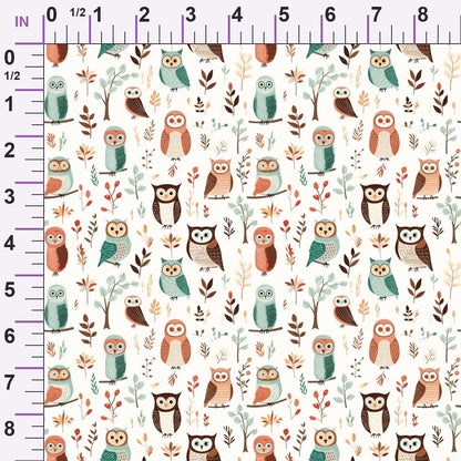 Woodland Hoots Pattern 10 Minky Fabric