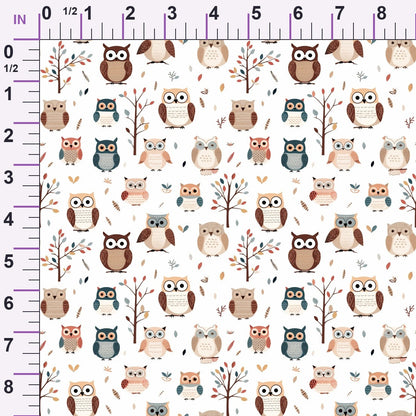 Woodland Hoots Pattern 5 Minky Fabric