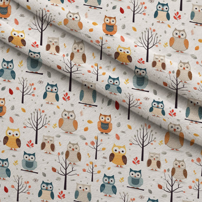 Woodland Hoots Pattern 7 Minky Fabric