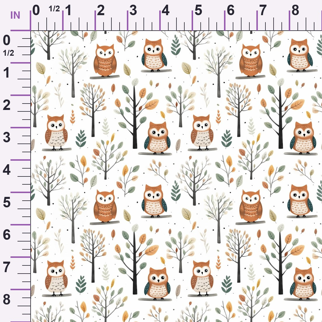 Woodland Hoots Pattern 8 Minky Fabric