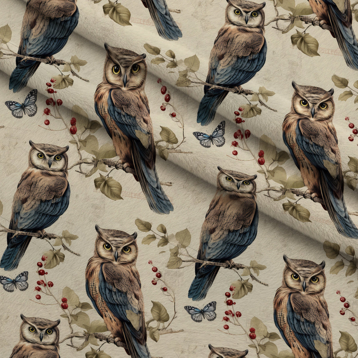 Woodland Watchers Pattern 4 Minky Fabric