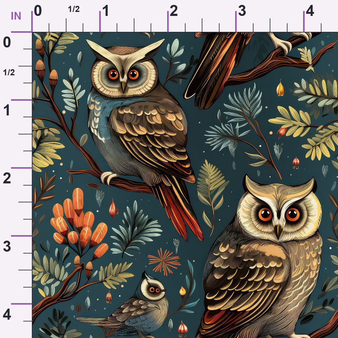 Woodland Watchers Pattern 9 Minky Fabric