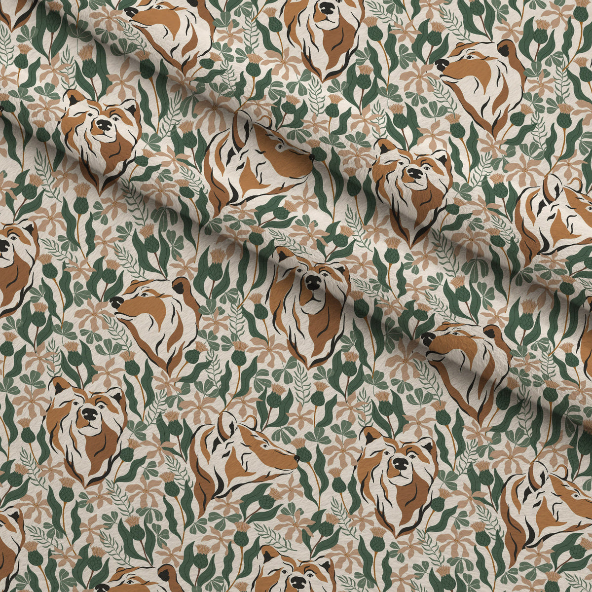 Woodland Wolves Pattern 2 Minky Fabric