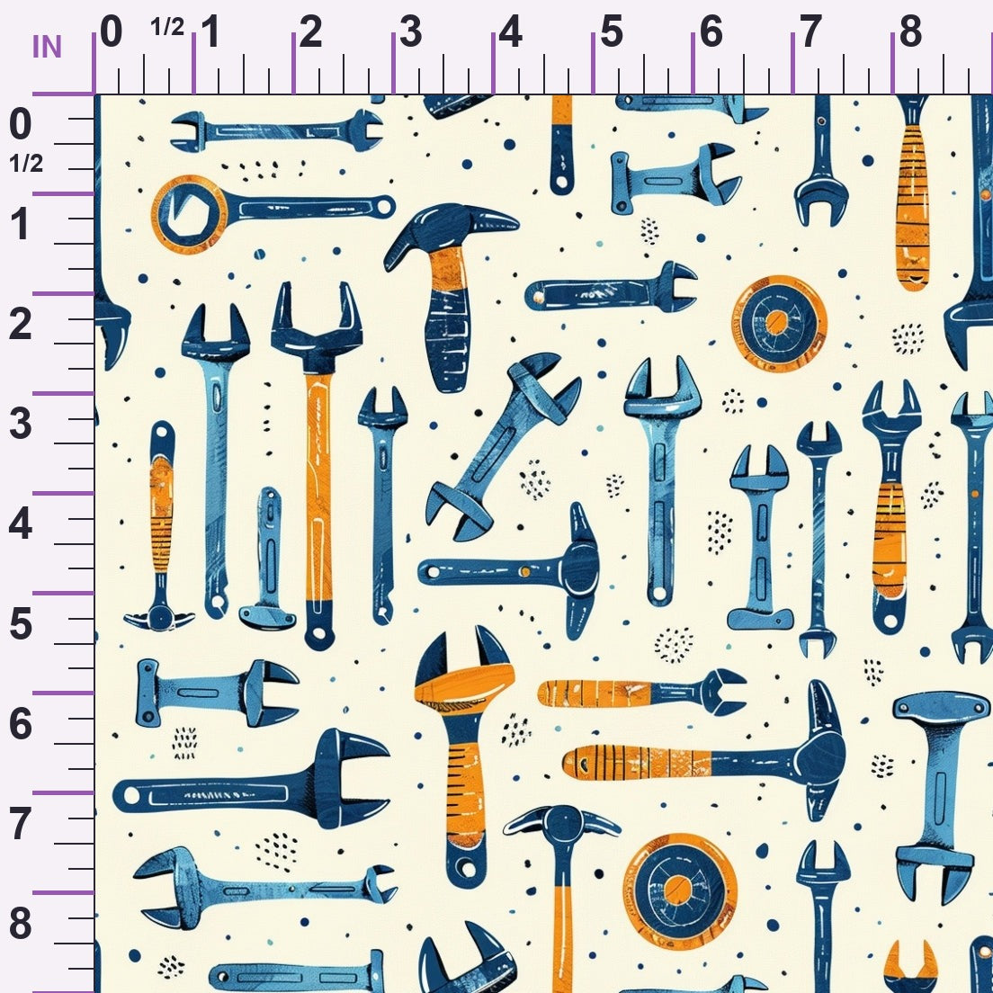 Wrench Works Pattern 1 Minky Fabric