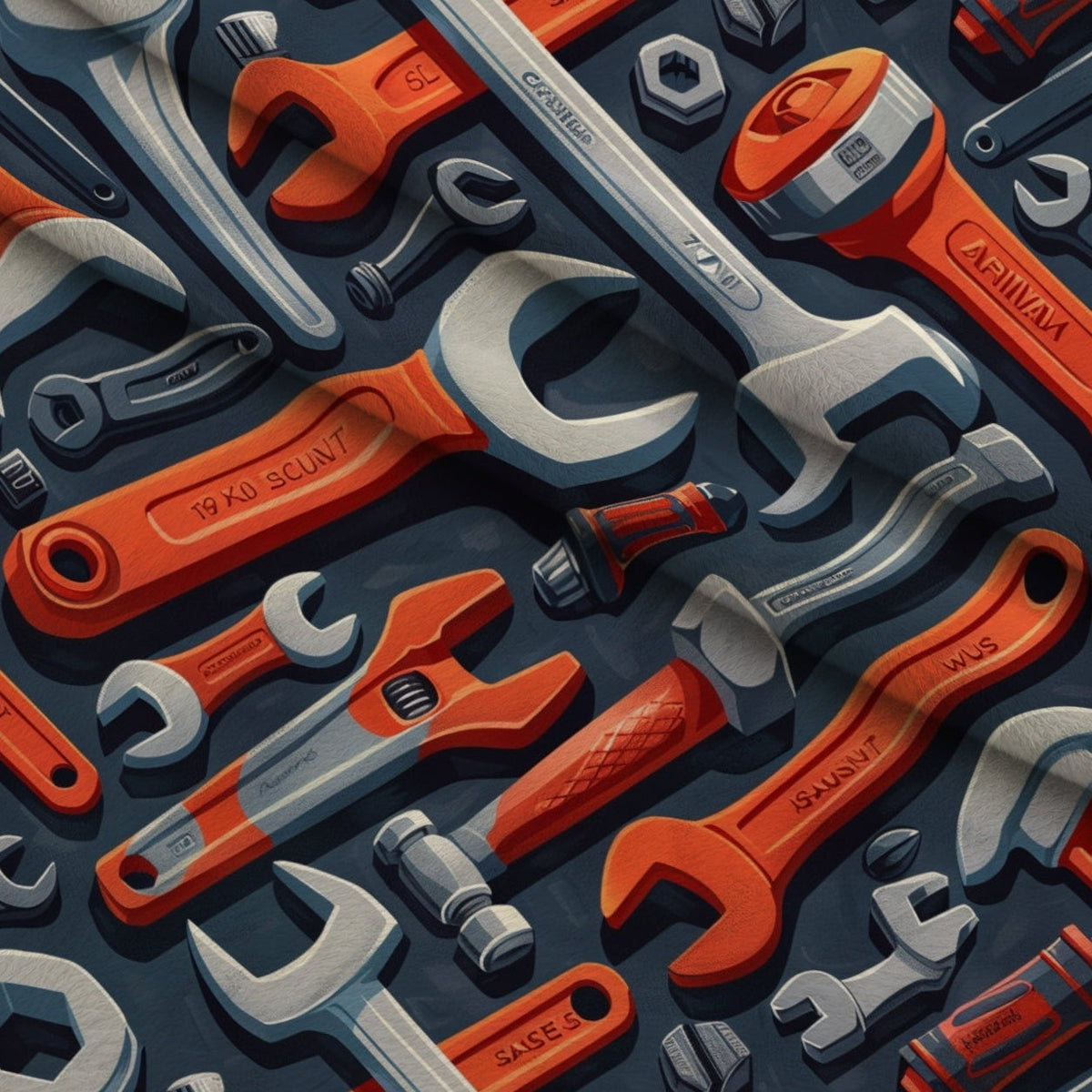 Wrench Works Pattern 13 Minky Fabric
