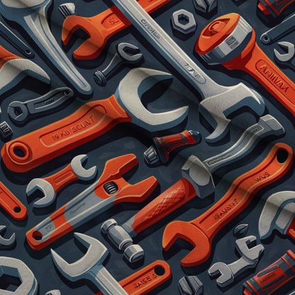 Wrench Works Pattern 13 Minky Fabric