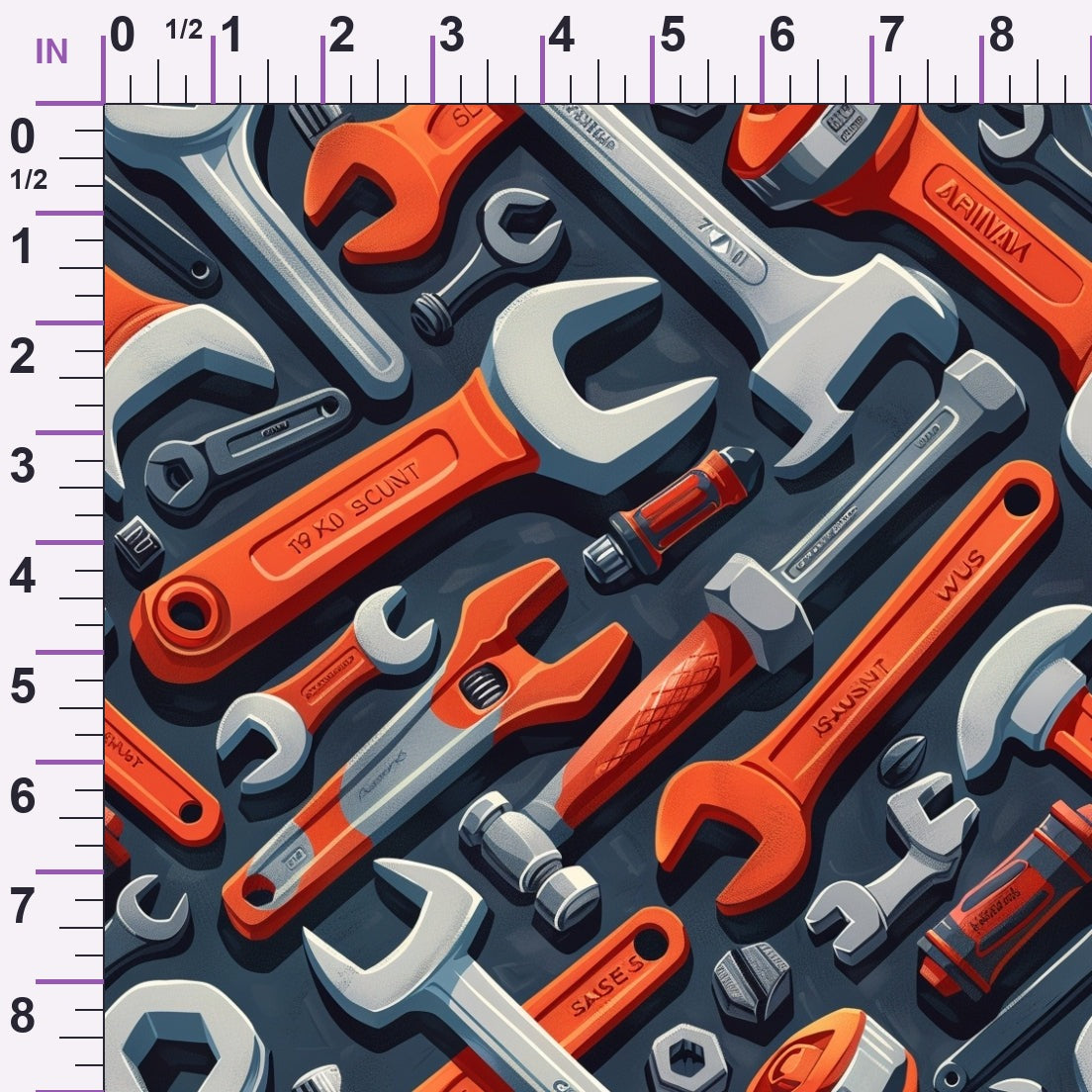 Wrench Works Pattern 13 Minky Fabric