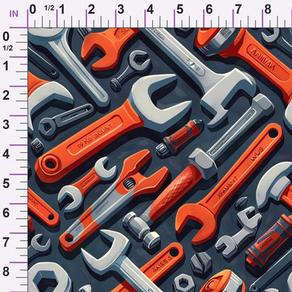 Wrench Works Pattern 13 Minky Fabric
