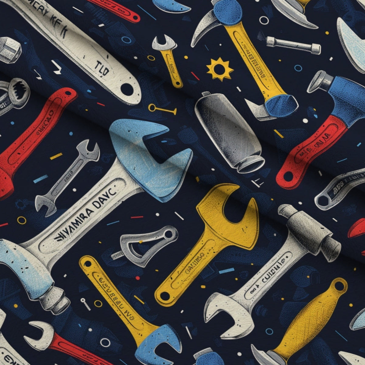 Wrench Works Pattern 15 Minky Fabric