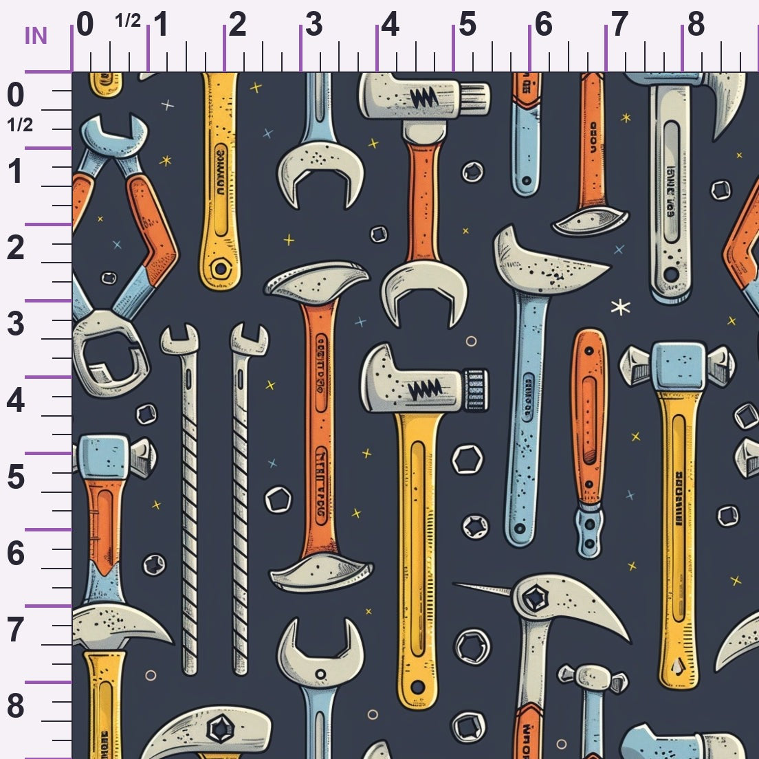 Wrench Works Pattern 6 Minky Fabric