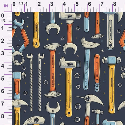 Wrench Works Pattern 6 Minky Fabric