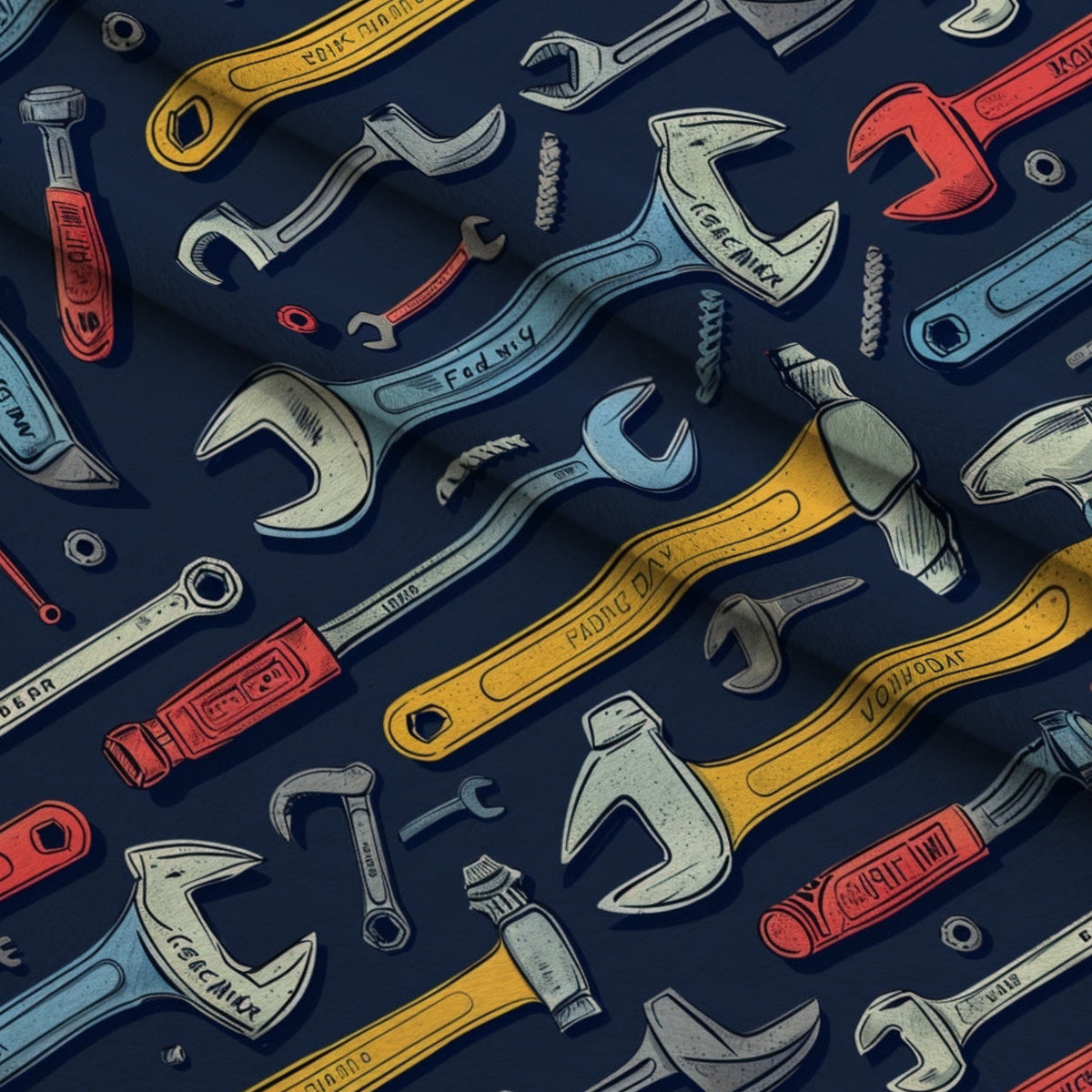 Wrench Works Pattern 8 Minky Fabric