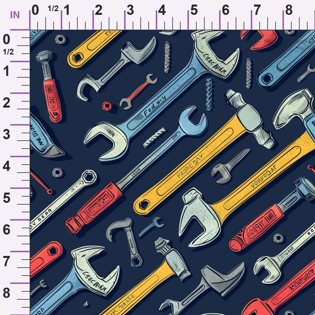 Wrench Works Pattern 8 Minky Fabric