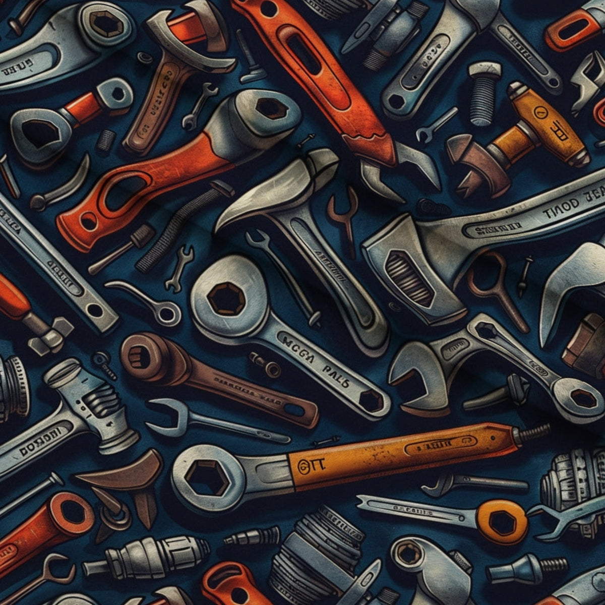 Wrench Works Pattern 9 Minky Fabric