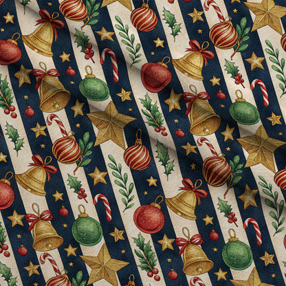 Yuletide Baubles Pattern 10 Minky Fabric